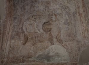 Kampscen i Hippodrom, 1000-talet av Ancient Russian frescos