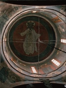 Jehova. Kupolmålning i ärkeängeln Michael-katedralen i Kreml, 1652-1666 av Ancient Russian frescos