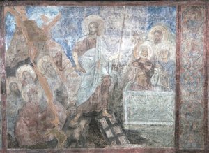 Nedstigningen till helvetet av Ancient Russian frescos