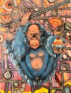 Blåa orangutang-godbitar av Anda Bieza