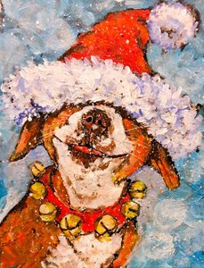 God jul, hund av Anda Bieza