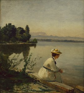Nära Leoni vid sjön Starnberg (olja på duk)