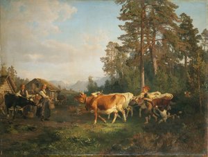 Landskap med kor