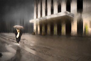 Ensamhet i den regniga staden av Anders Hammarstrom