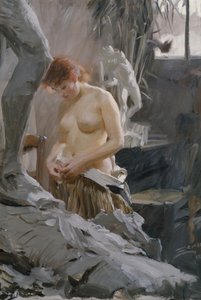 I Wickströms studio av Anders Leonard Zorn