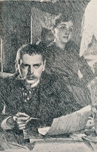 Herr och fru Zorn, 1890. 1898 av Anders Leonard Zorn