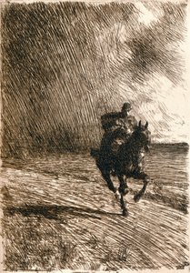 Stormen, 1891 av Anders Leonard Zorn