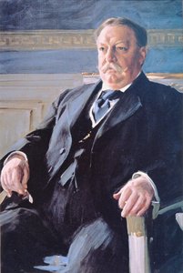 William H. Taft (1857-1930) (lito i färg) av Anders Leonard Zorn