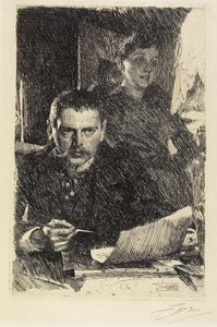 Zorn och hans hustru, 1890 av Anders Leonard Zorn