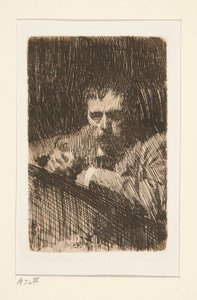 A Painter-Etcher (självporträtt) av Anders Leonard Zorn