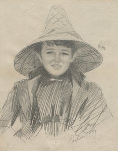 Ada Lymon (Kvinna i en stor hatt) av Anders Leonard Zorn