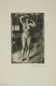 Anna gör sitt hår av Anders Leonard Zorn