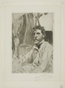 August Saint Gaudens I av Anders Leonard Zorn
