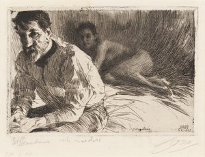 Augustus Saint Gaudens II av Anders Zorn