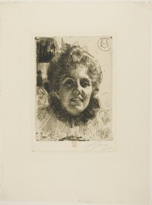Aurore (Mrs. Aurore Klintberg, née Oxenstierna, Head) av Anders Leonard Zorn