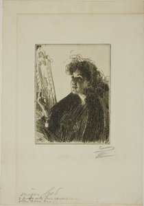 Flicka med en cigarett I av Anders Leonard Zorn