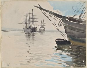 Hamnvy av Anders Zorn