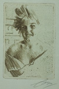 Skrattande modell I av Anders Leonard Zorn