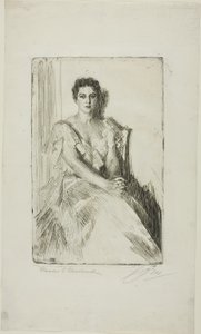 Mrs. Cleveland II av Anders Leonard Zorn