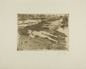På sanden av Anders Leonard Zorn