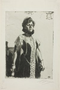 Oxenstierna (Mrs. Aurore Klintberg, née Oxenstierna, Whole length) av Anders Leonard Zorn