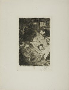 Reading (Mr. och Mrs. Ch. Deering) av Anders Leonard Zorn