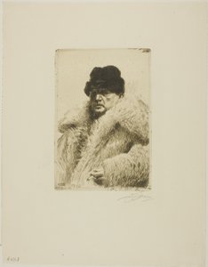 Självporträtt 1916 av Anders Leonard Zorn