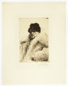 Självporträtt 1916 av Anders Leonard Zorn