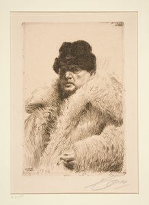 Självporträtt 1916 av Anders Zorn