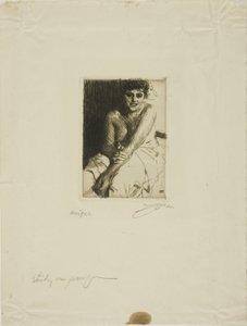 Sittande modell av Anders Leonard Zorn