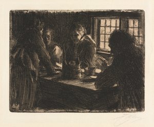 Brudens hembiträde av Anders Leonard Zorn