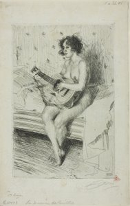 Gitarrspelaren av Anders Leonard Zorn