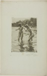 Två badande av Anders Leonard Zorn