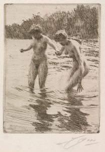 Två badande av Anders Leonard Zorn