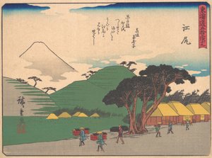 Ejiri, från serien The Fifty-three Stations of the Tokaido Road, tidigt 1900-tal. av Ando Hiroshige