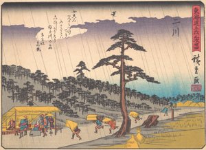 Futakawa, från serien The Fifty-three Stations of the Tokaido Road, earl..., tidigt 1900-tal. av Ando Hiroshige