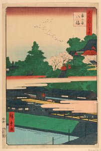 Ichigaya Hachiman från serien 100 Views of Edo av Ando Hiroshige