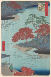 Inne i Akiba-helgedomen vid Ukeji, 8:e månaden, ormår 1857., 8:e månad, ormår 1857. av Ando Hiroshige