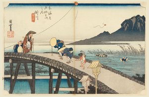 Kakegawa, Mt.Autumn, medlem Te femtiotre S tachi ljud av staden lägre d (Urban grad huvudberg nästa) av Ando Hiroshige