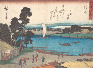 Kawasaki, va? 1838. , mygga. 1838. av Ando Hiroshige