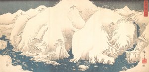 Kisobergen i snö, 1857., 1857.