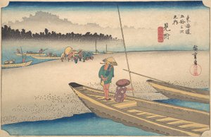 Tät Tenryu River, va? 1834. , mygga. 1834. av Ando Hiroshige