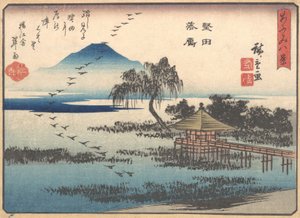Returnera gäss i Catata, 1857., av Ando Hiroshige