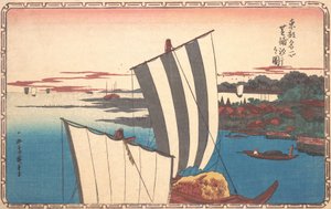 Skalsamling på Shibaura. av Ando Hiroshige