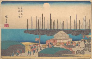 Ritning av Takanawa, ? 1841. , mygga. 1841. av Ando Hiroshige