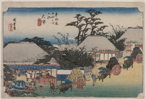 Tokaidos femtiotre stationer: Otsu, 1833-1834.