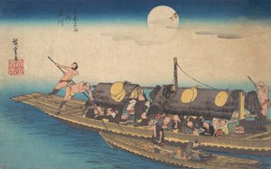 Yodogawa, va? 1834. , mygga. 1834. av Ando Hiroshige