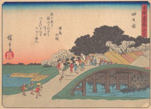Yokkaichi, från serien The Fifty-three Stations of the Tokaido Road, ear..., tidigt 1900-tal. av Ando Hiroshige