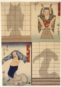 (Figurer och skuggor) av Ando or Utagawa Hiroshige