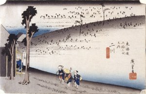 Futakawa (träblock i färg) av Ando or Utagawa Hiroshige